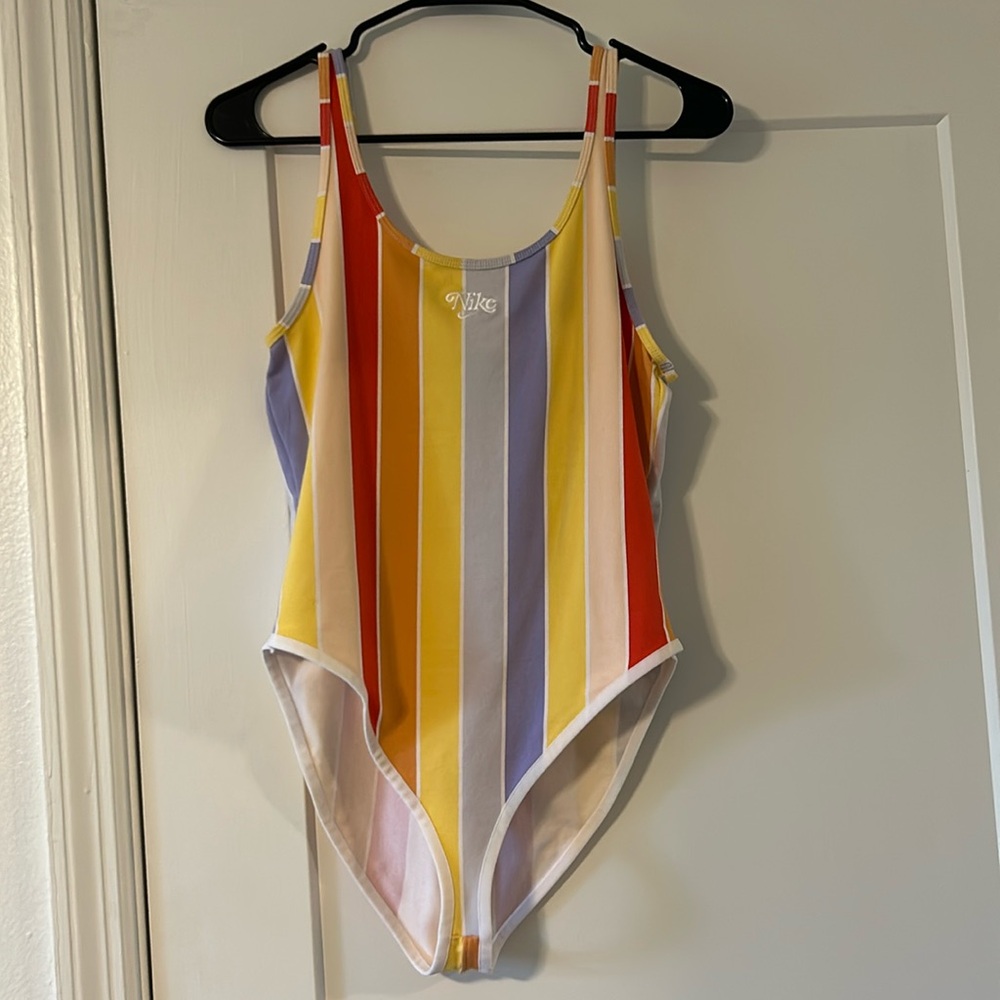 Nike colorful striped bodysuit